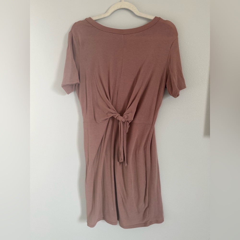 She + Sky Women’s Mauve Tie-Back Short Sleeve Dress Size Small